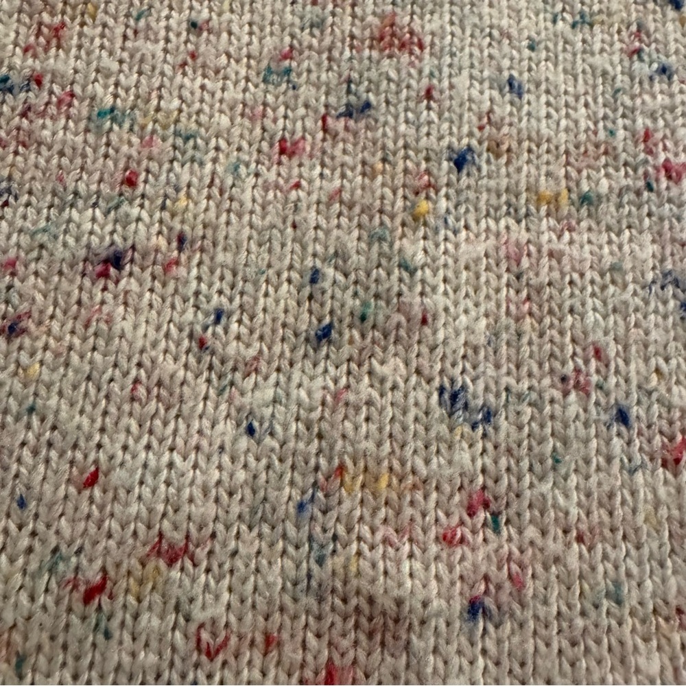 Vintage Stefano International‎ Speckled Knit Sweater with Floral Hem Size M - Picture 3 of 5